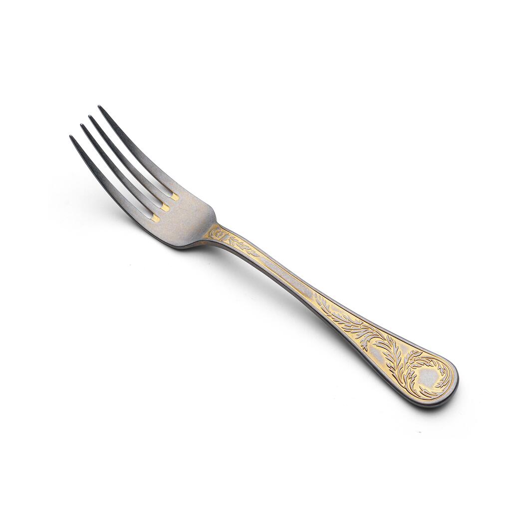 Вилка десертная 17,5 см матовая с золотом Lord Vintage Style P.L. Proff Cuisine [12] 